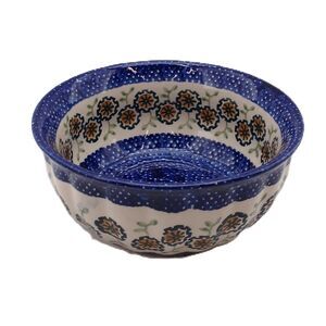 Manufaktura w Bolestawcu 8” Floral Ceramic Bowl Polish Pottery Handmade #102